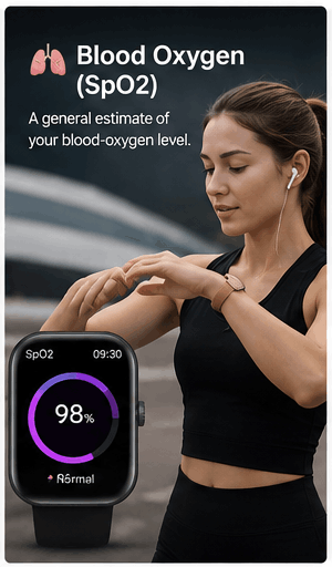 Health Watch Pro key features shown on the watch screen